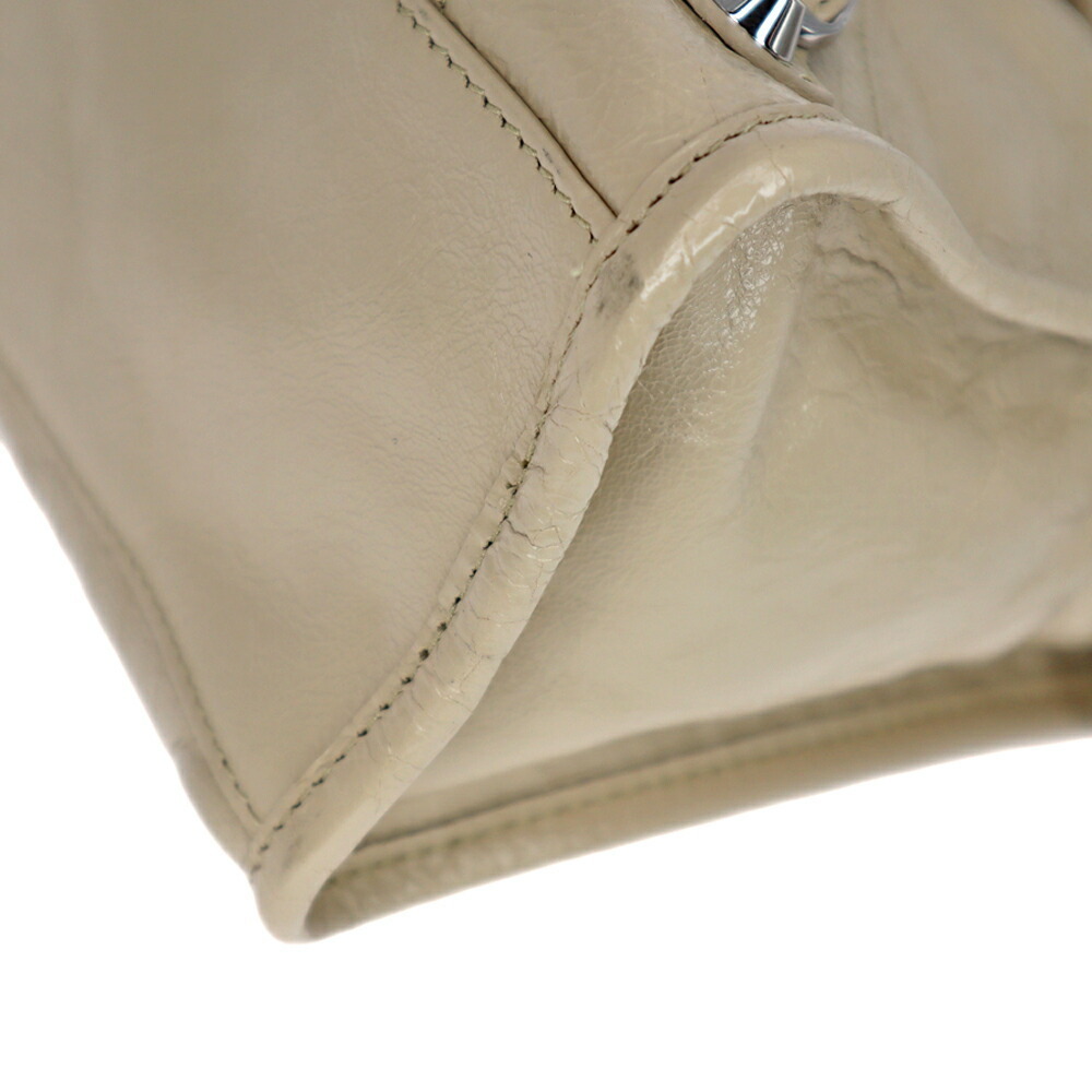 BALENCIAGA City Lambskin Leather Beige Handbag Shoulder Bag - Picture 6 of 11